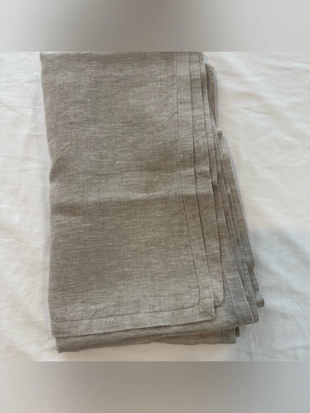 Quince Cream Linen Dining Table Runner
